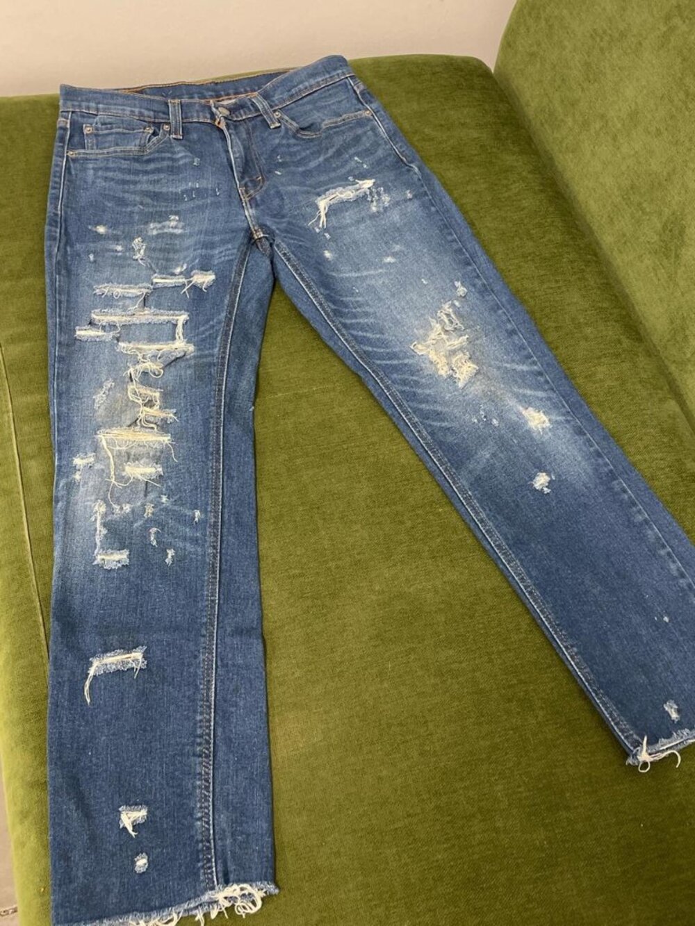Levi's 541 W32 L34 Distressed Blue Denim Jeans